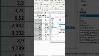 Excel de virgüllü sayılar excel msexcel office365 ipucu microsoft exceltips verianalizi [upl. by Urina278]