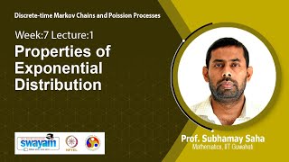 Lec 25 Properties of Exponential Distribution [upl. by Eri]