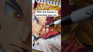 ART TEACHER CORRECTING YOUR ART shorts drawing easydrawing [upl. by Ahcila]