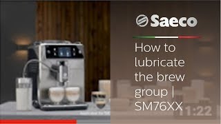 Saeco Xelsis  How to lubricate the brew group  SM76XX [upl. by Funda660]