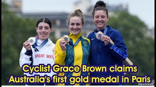 Cyclist Grace Brown claims Australias first gold medal in Paris [upl. by Henrik430]