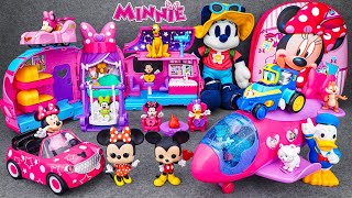 Satisfying with Unboxing Disney Minnie Mouse Cute Pink Airplane Playset Review Toys ASMR [upl. by Lorant]