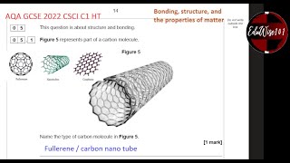 AQA GCSE 2022 Paper 1 Q5 Chemistry Combined Science Higher Tier Past paper Questions Bonding Matter [upl. by Romonda]