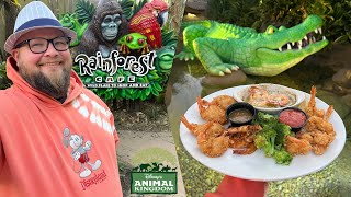 Disney’s Animal Kingdom  Eating At Rainforest Cafe amp Holiday Crowd Levels  Walt Disney World 2023 [upl. by Ahsiet230]