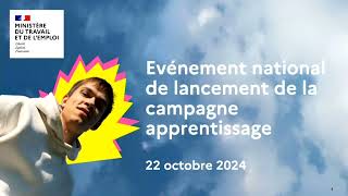 Campagne apprentissage 2024  Retour sur lévénement de lancement du 22 octobre 2024 [upl. by Skill]