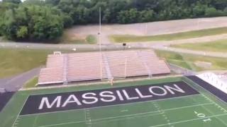 Massillon tigers football stadium massillon ohio aerial video [upl. by Assillem]