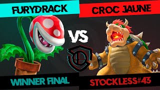 STOCKLESS 43 Winner Final  Furydrack Piranha Plant vs Croc Jaune Bowser [upl. by Necyrb]