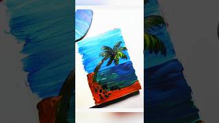 How to paint seascape easily foryou shorts seascape [upl. by Raimes]