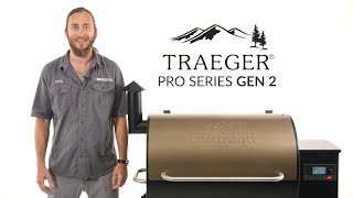 Traeger Gen 2 Pro Series Wood Fired Pellet Grill Overview  BBQGuyscom [upl. by Derfnam]