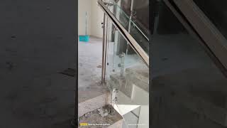 Stainless Steel 304 Glass Railing popular viralvideo welding ssfrontrailing sssteelrailings [upl. by Bowyer]