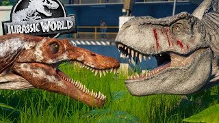 Jurassic World Evolution  UNLOCKING ALL 5 ISLANDS SPINOSAUR VS TREX  PART 3 JWE Gameplay [upl. by Aholla]