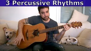 3 Advanced Percussion Guitar Rhythm Patterns  Tutorial Lesson [upl. by Spenser389]