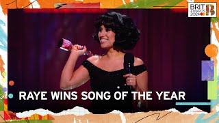 RAYE Celebrates Winning Song Of The Year  The BRIT Awards 2024 [upl. by Nipha681]