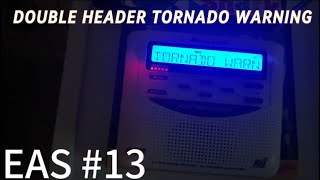 10924 WWG92  DOUBLE HEADER TORNADO WARNING EAS 13 [upl. by Necyla572]