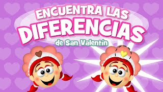 🔍🧒 ENCUENTRA LAS DIFERENCIAS PARA NIÑOS FÁCIL A DIFÍCIL 🕵️‍♂️🧩 ⭕❌ SAN VALENTÍN 💘👼 [upl. by Oalsecnew591]