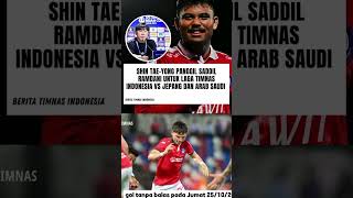 shin tae yong panggil saddil ramdani [upl. by Ricard]