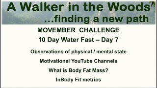 MOVEmber Challenge 10 Day Water Fast Day 7 [upl. by Aniehs143]