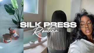 HOW TO SILK PRESS  AT HOME  SAMONALISA [upl. by Cida514]