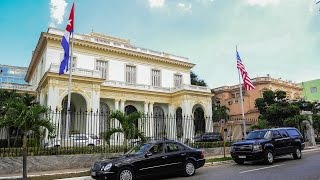 Hecho histórico izan la bandera de EEUU en La Habana [upl. by Monafo]