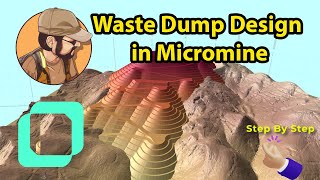 Micromine Waste Dump Design  Step by Step [upl. by Aiekal]