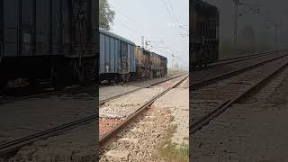 Slowdown Siliguri WDG4D diesel engine aggressive honking indianrailwaysfreighttrain dieselengine [upl. by Lazarus]