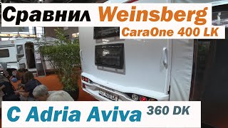 Прицепдача Adria Aviva 360 DK против Weinsberg CaraOne 400 LK [upl. by Hayyim]