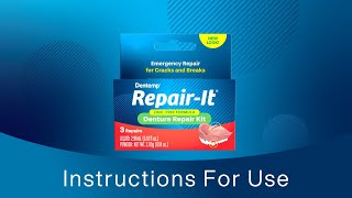 Dentemp RepairIt Instructions for Repairing Dentures [upl. by Eniamrahs]