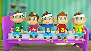 Five Little Monkeys Kids Songs And Videos [upl. by Niehaus465]