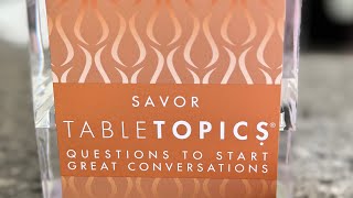 Table Topics Savor Conversation Starter Cards for Foodies tabletopics foodies foodiechats [upl. by Warrenne]