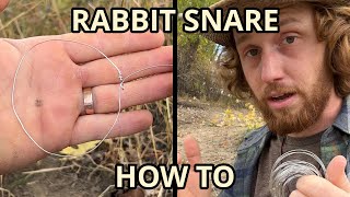 DIY Rabbit Snare quick tip How to make and set a rabbit snare [upl. by Ahsener757]