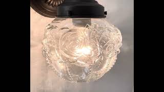 Victorian wall sconce created from antique embossed floral glass globe [upl. by Marianne]