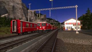 Let´s Test Train Simulator 2020 Die Surselva Linie [upl. by Enaitsirk]