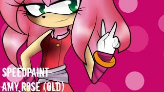 Speedpaint Amy Rose old [upl. by Slavic525]