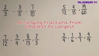 Arranging Fractions in Ascending and Descending Order [upl. by Nnoj]