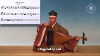 Tang Dynasty music quotJiu Huziquot《酒胡子》played on gakubiwa 楽琵琶 [upl. by Sevart]