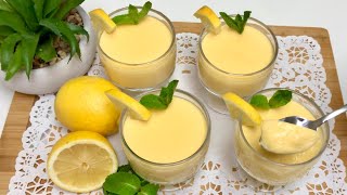 Vous avez un citron 🍋 Faites ce dessert rafraîchissant au Citron en quelques minutes⏱👌sans oeufs [upl. by Inah322]