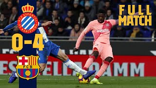 FULL MATCH Espanyol 0  4 Barça 2018 Relive the goalfest in the derby [upl. by Benenson]