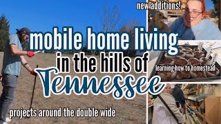 LARGE FAMILY MOBILE HOME LIVING IN THE HILLS OF TENNESSEE  spend the week with me  new additions [upl. by Okiman]