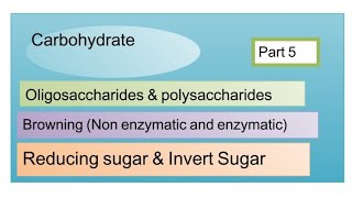 Oligosaccharides  Browning in carbohydrate reducing sugar invert sugar  Stevia [upl. by Beore593]