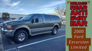 Excursion F250 F350 Hellwig Rear Anti Sway Bar How To Install 4x4 54 60 68 73 DIY [upl. by Aivekal]