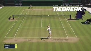 TIEBREAK  Daniil Medvedev Vs Rafael Nadal I Wimbledon I Expert Difficulty PS5 [upl. by Gershom90]