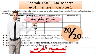 contrôle 1 svt 1 Bac sciences expérimentales BIOF تصحيح الفرض [upl. by Acisej]