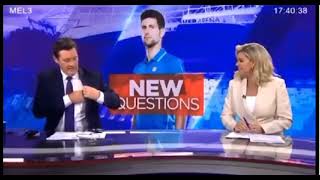 Channel 7 Wild Feed Mike Amor Rebecca Maddern on Novak Djokovic 2022 01 12 [upl. by Asirret913]