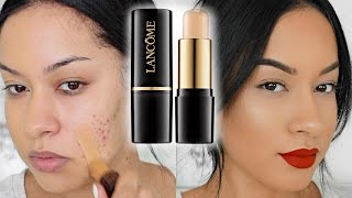 Ultra Longwear Lancome Teint Idole Foundation Stick Review  Demo [upl. by Kletter251]