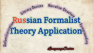 Russian formalist theory application [upl. by Leiand]