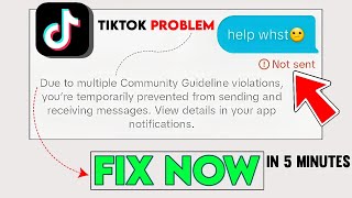 Tiktok message not sending amp receiving problem FIX IN 5 MINUTES [upl. by Eelaroc]