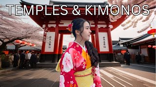 JAPAN 🇯🇵 Travel Vlog Asakusa kimono rental rickshaw tour temples [upl. by Stroup]