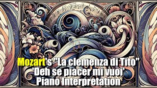 Mozarts quotLa clemenza di Titoquot Deh se piacer mi vuoi Piano Interpretation [upl. by Yrannav]