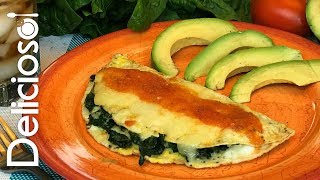 Omelette con Espinacas  LOW CARB  DELICIOSO [upl. by Naujit523]