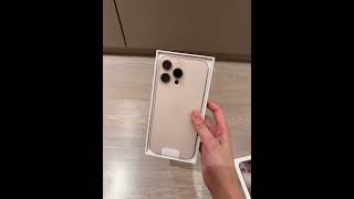 Mở hộp iphone 16 Promax Desert Gold Đỉnh đỉnh đỉnh 😗 iphone16 iphone16promax unboxing fyp [upl. by Benco]